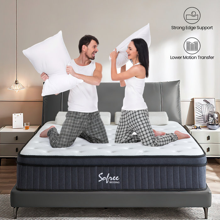 Sofree Bedding Mattress Euro Top Innerspring Hybrid Mattress Wayfair